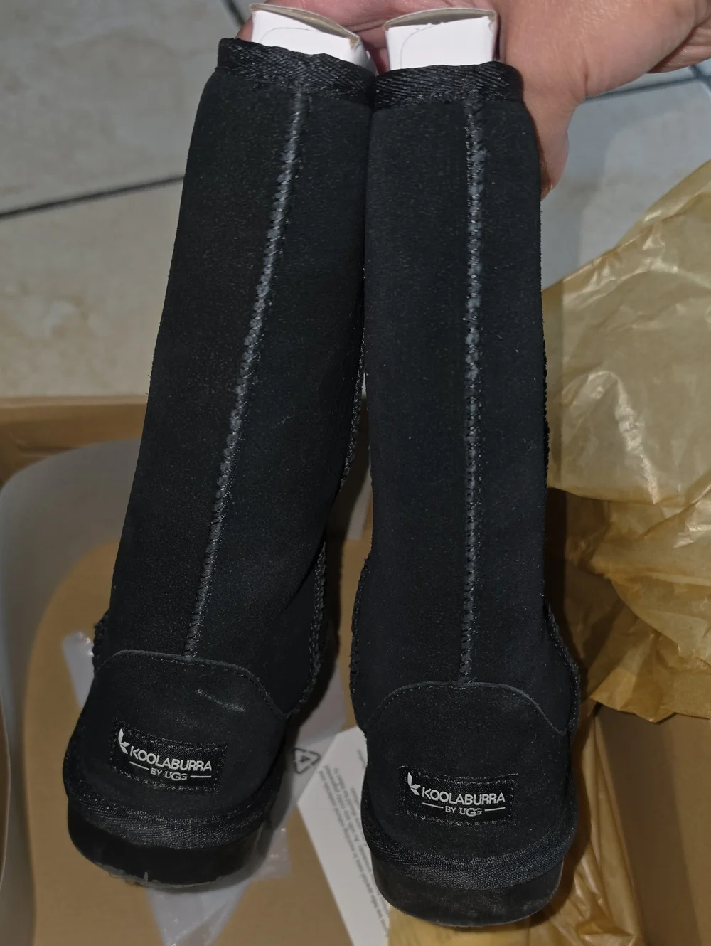 Girls Koolaburra Black Tall Suede Boots